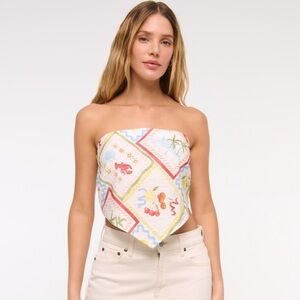 Abercrombie & Fitch Multicolor Strapless Crop Top